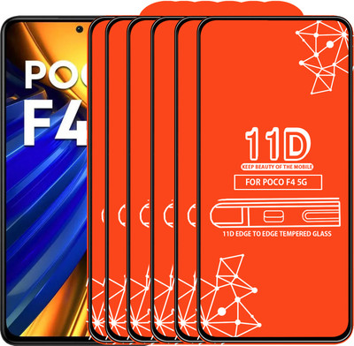 Qyist Edge To Edge Tempered Glass for Poco F4 5G(Pack of 6)