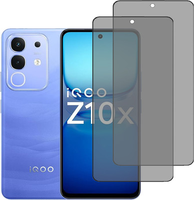 SPRITZEN Edge To Edge Tempered Glass for iQOO Z10x 5G, Privacy Tempered Glass(Pack of 2)