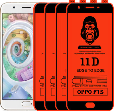 Laxdom Edge To Edge Tempered Glass for Oppo F1s(Pack of 4)