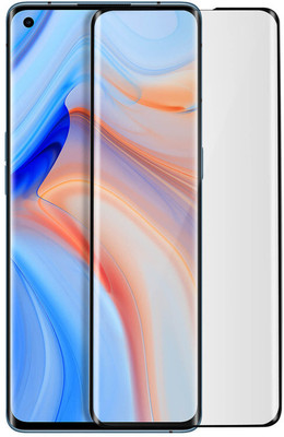 FITSMART Edge To Edge Tempered Glass for Oppo Reno4 Pro(Pack of 1)