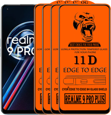 CYOR Edge To Edge Tempered Glass for REALME 9 PRO PLUS(Pack of 4)