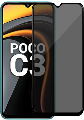 AuraX Edge To Edge Tempered Glass for POCO C3(Pack of 1)