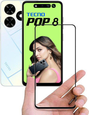 INFINITYWORLD Edge To Edge Tempered Glass for Tecno Pop 8(Pack of 1)