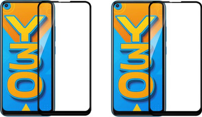 DMJHP Edge To Edge Tempered Glass for Vivo Y30(Pack of 2)