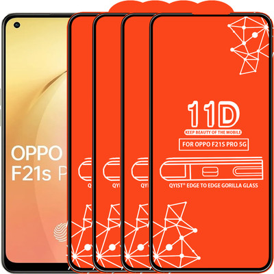Qyist Edge To Edge Tempered Glass for Oppo F21S Pro 5G(Pack of 4)