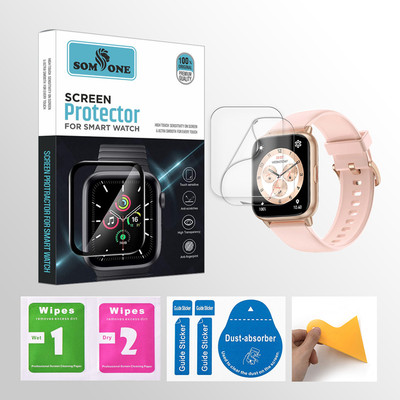SOMTONE Edge To Edge Tempered Glass for Amazfit Pop 2 Smartwatch 2 PROTECTOR + 2 WIPES + 2 DUST REMOVAL STICKER + 1 WIPER(Pack of 2) SOMTONE Edge To Edge Tempered Glass for Amazfit Pop 2 Smartwatch 2 PROTECTOR + 2 WIPES + 2 DUST REMOVAL STICKER + 1 WIPER(Pack of 2)