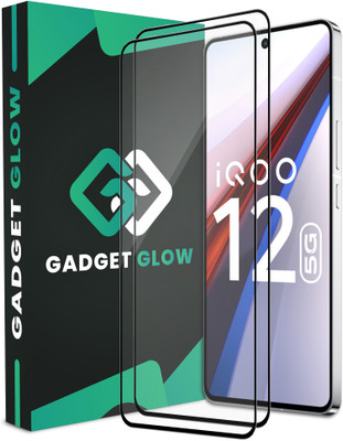 Gadget Glow Edge To Edge Tempered Glass for iQOO 12 5G, IQOO 12(Pack of 2)