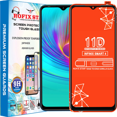 Rofix star Edge To Edge Tempered Glass for INFINIX SMART 4(Pack of 1)