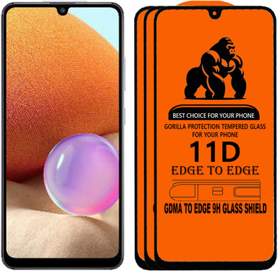 GDMA Edge To Edge Tempered Glass for SAMSUNG A32 4G(Pack of 3)