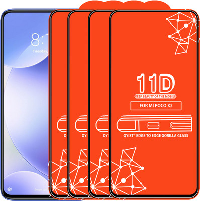 Qyist Edge To Edge Tempered Glass for Mi Poco X2(Pack of 4)