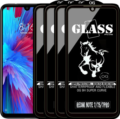 PFOAM Edge To Edge Tempered Glass for REDMI NOTE 7 PRO(Pack of 4)