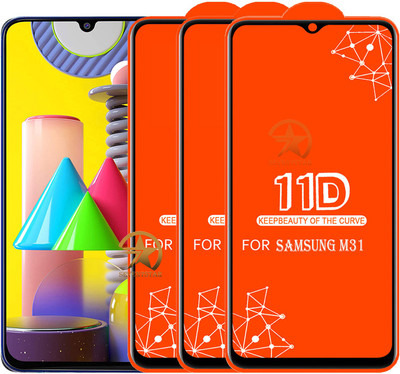 SEVEN7STAR Edge To Edge Tempered Glass for Samsung Galaxy M31(Pack of 3)