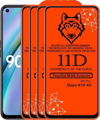 CRodible Edge To Edge Tempered Glass for OPPO K10 4G(Pack of 4)