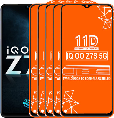 TWIGLO Edge To Edge Tempered Glass for IQOO Z7S 5G(Pack of 5)