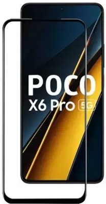 O2MG Edge To Edge Tempered Glass for POCO X6 Pro 5G(Pack of 1)