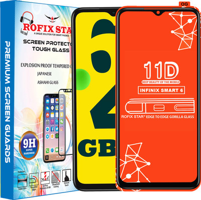 Rofix star Edge To Edge Tempered Glass for INFINIX SMART 6(Pack of 1)