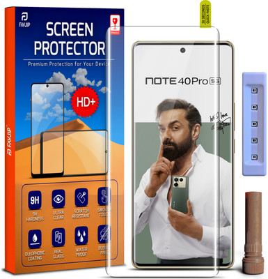 FAVJIP Edge To Edge Tempered Glass for Infinix Note 40 Pro 5G, Infinix Note 40 Pro Plus 5G, Infinix Note 40 Pro, Infinix Note 40 Pro Plus, Infinix Note 40 Pro+ 5G, 3D Curved UV Liquide Glue Glass with Easy Installation Kit(Pack of 1)