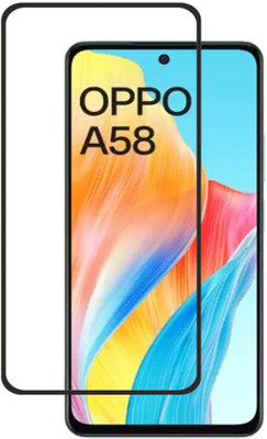 EITANSHA CREATION Edge To Edge Tempered Glass for Oppo A58 4G, Oppo A58(Pack of 1)