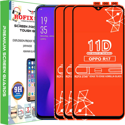 Rofix star Edge To Edge Tempered Glass for OPPO R17(Pack of 3)