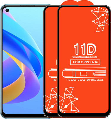 Qyist Edge To Edge Tempered Glass for Oppo A36(Pack of 2)