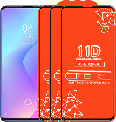 Qyist Edge To Edge Tempered Glass for Mi K20 Pro(Pack of 3)