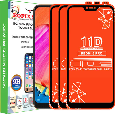 Rofix star Edge To Edge Tempered Glass for Mi Redmi 6 pro(Pack of 3)