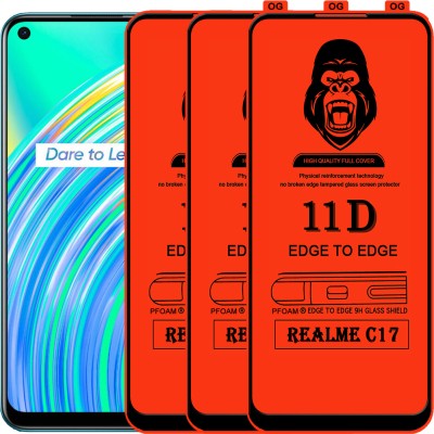 Rofix star Edge To Edge Tempered Glass for REALME C17(Pack of 3)