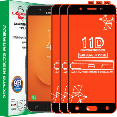 Laxdom Edge To Edge Tempered Glass for Samsung Galaxy J7 Prime(Pack of 3)