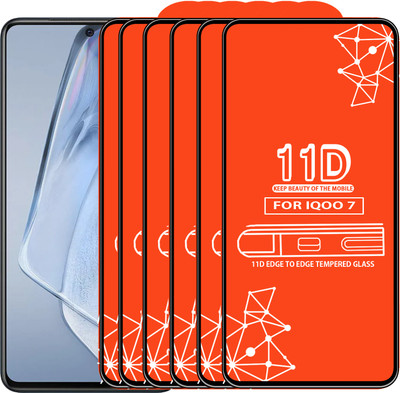 Qyist Edge To Edge Tempered Glass for Iqoo 7(Pack of 6)