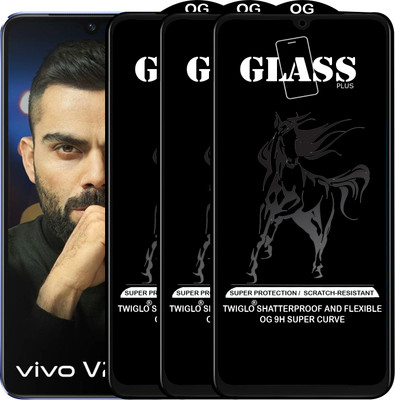 TWIGLO Edge To Edge Tempered Glass for VIVO V21 5G(Pack of 3)
