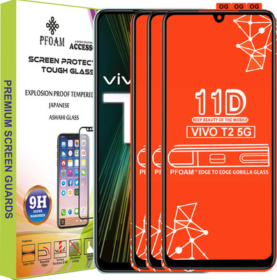 PFOAM Edge To Edge Tempered Glass for VIVO T2 5G(Pack of 3)