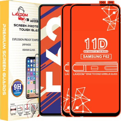 Laxdom Edge To Edge Tempered Glass for SAMSUNG GALAXY F62(Pack of 2)
