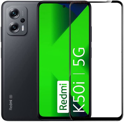 VISHRN CASES Edge To Edge Tempered Glass for Redmi K50i 5G, Mi K50i 5G(Pack of 1)