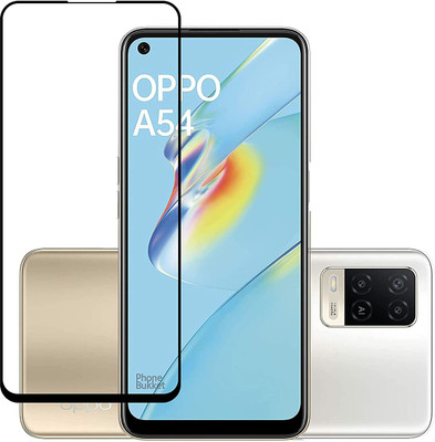 ANCHI Edge To Edge Tempered Glass for Easy Install Full Screen Coverage Tempered Glass Screen Guard Protector 11D for oppo A54(Pack of 1)