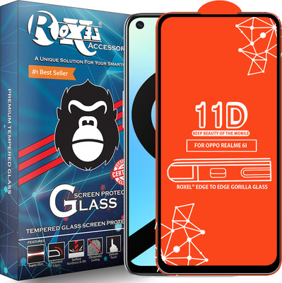 Roxel Edge To Edge Tempered Glass for Realme 6I(Pack of 1)