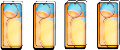 ISAAK Edge To Edge Tempered Glass for Redmi 13c 4G, Redmi 13c 5G, Edge to Edge, Full Flue 11D Tempered Glass(Pack of 4)