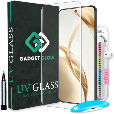 Gadget Glow Edge To Edge Tempered Glass for Honor 200 5G, Honor 200, UV Glue Tempered Glass with Cable Protector(Pack of 1)