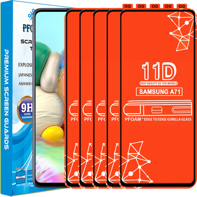 PFOAM Edge To Edge Tempered Glass for SAMSUNG GALAXY A71(Pack of 5)