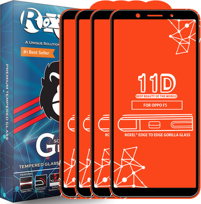 Roxel Edge To Edge Tempered Glass for Oppo F5(Pack of 4)