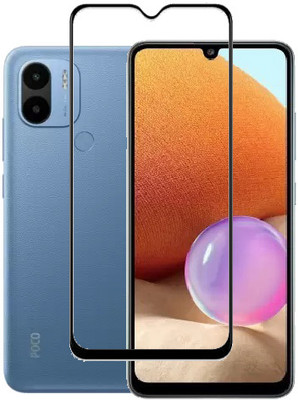 KMPERED Edge To Edge Tempered Glass for POCO C50, Poco C50(Pack of 1)