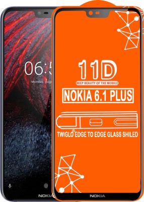 TWIGLO Edge To Edge Tempered Glass for Nokia 6.1 Plus(Pack of 1)