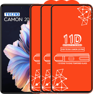 Roxel Edge To Edge Tempered Glass for Tecno Camon 20 Pro(Pack of 3)