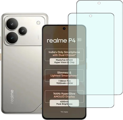 SPRITZEN Edge To Edge Tempered Glass for Realme P4 5G, Matte Tempered Glass(Pack of 2)