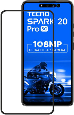 DMJHP Edge To Edge Tempered Glass for Tecno Spark 20 Pro 5G(Pack of 1)