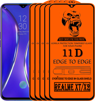 CYOR Edge To Edge Tempered Glass for Realme XT(Pack of 5)