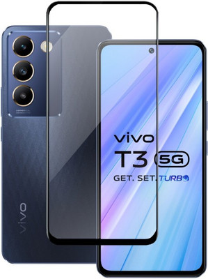 Cermarise Edge To Edge Tempered Glass for Vivo T3 5G(Pack of 1)