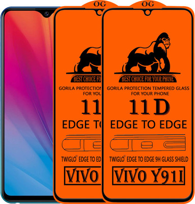 TWIGLO Edge To Edge Tempered Glass for VIVO Y91I(Pack of 2)
