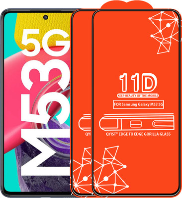 Qyist Edge To Edge Tempered Glass for Samsung Galaxy M53 5G(Pack of 2)