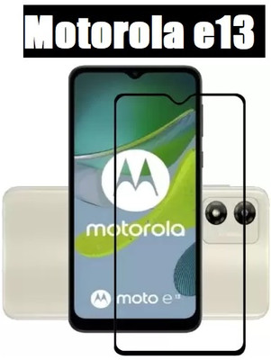 O2MG Edge To Edge Tempered Glass for MOTOROLA e13, Moto e13(Pack of 1)