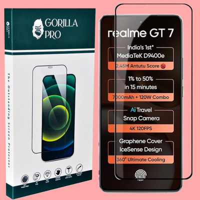 GORILLA PRO Edge To Edge Tempered Glass for Realme GT 7 5G(Pack of 1)